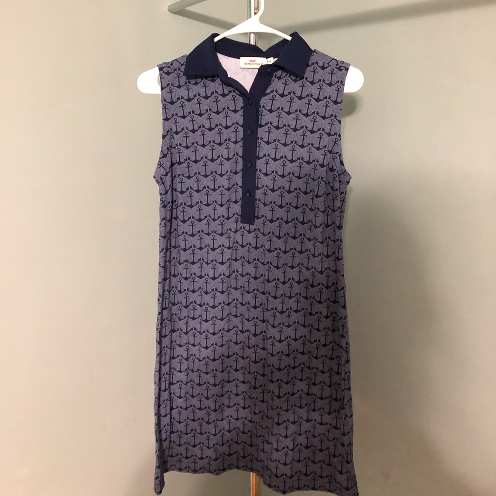 vineyard vines blue nautical anchor dress